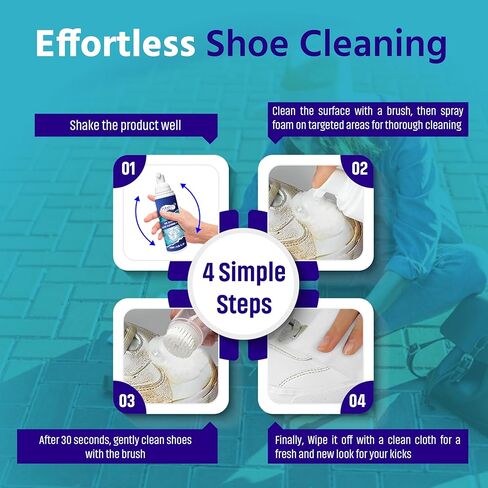 رذاذ منظف الأحذية SneakAir Protect - منظف الأحذية الرياضية الرغوي الفوري - يزيل الأوساخ والبقع من القماش والأحذية الرياضية البيضاء وأحذية التنس والمزيد in Kuwait