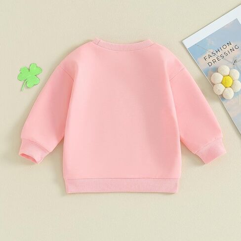Socutebabe Toddler Girl Valentines Outfit Kiss Me Shirts Crewneck Sweatshirt Pullover Tops Infant Baby Spring Clothes in Saudi Arabia