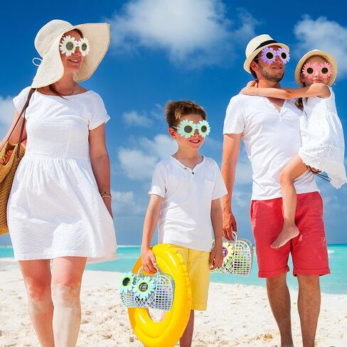 Augacage 8 Sets Jelly Purse Jelly Basket Beach Bags with Flower Sunglasses Plastic Summer Beach Jelly Bags Reusable Handbags for Women (Multicolor) in Kuwait