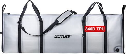 حقيبة تبريد الأسماك المعزولة من Goture، حقيبة قتل الأسماك المقاومة للتسرب من مادة TPU 840D، حقيبة أسماك مقاومة للماء بسحاب محكم الغلق مع مقبض حمل، حقيبة تبريد كبيرة لصيد الأسماك مع قابس تصريف، تحافظ على برودة الثلج طوال اليوم، 59.8 بوصة × 20 بوصة in Saudi Arabia