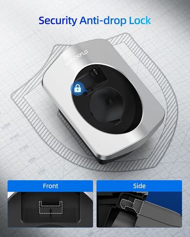 حامل شاحن ShockFlo H1 EV لحامل SAE J1772 مطلي بالفضة مصنوع من مادة الكمبيوتر المقاومة للحرارة -22 درجة فهرنهايت ~ 122 درجة فهرنهايت حامل شاحن EV منظم حامل كابل شحن داخلي وخارجي in Kuwait