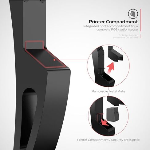 Sleek Floor Stand Kiosk for Monitors – CTA Sleek Floor Stand with Printer Slot for Monitors and Other Displays (ADD-LDSLEEK) in Saudi Arabia