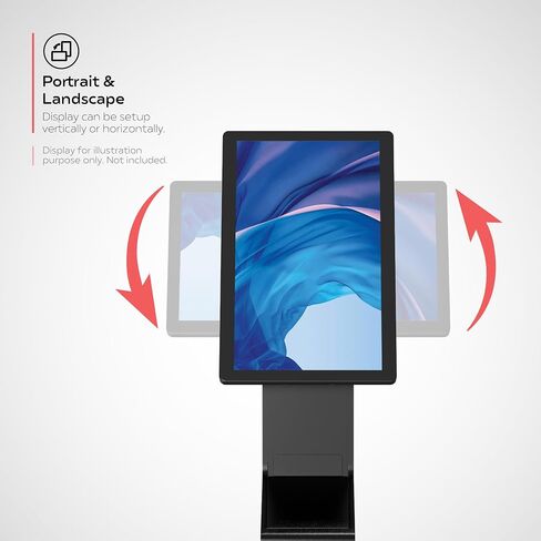 Sleek Floor Stand Kiosk for Monitors – CTA Sleek Floor Stand with Printer Slot for Monitors and Other Displays (ADD-LDSLEEK) in Saudi Arabia