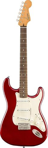جيتار كهربائي Squier Classic Vibe 60s Stratocaster، مع ضمان لمدة عامين، Candy Apple Red، لوحة أصابع الغار in Saudi Arabia