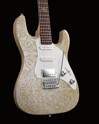 جيتار كهربائي ذو جسم صلب من WestCreek JX-20، التقاطات HSS مع ملف منفصل، رقبة خشب القيقب المحمص، حنق نهاية مستديرة، صواميل عظمية، لوحة فريتس من خشب الورد، جسم الماهوجني (أبيض فيكتوري) in Kuwait