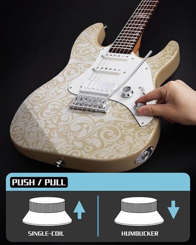 جيتار كهربائي ذو جسم صلب من WestCreek JX-20، التقاطات HSS مع ملف منفصل، رقبة خشب القيقب المحمص، حنق نهاية مستديرة، صواميل عظمية، لوحة فريتس من خشب الورد، جسم الماهوجني (أبيض فيكتوري) in Kuwait