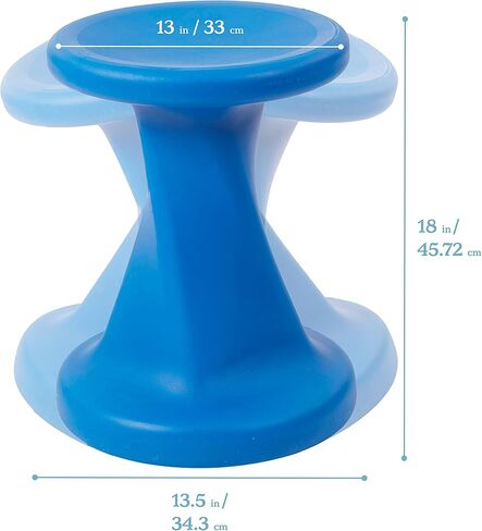 ECR4Kids Twist Wobble Stool، ارتفاع المقعد 18 بوصة، مقاعد نشطة، أسود in Kuwait