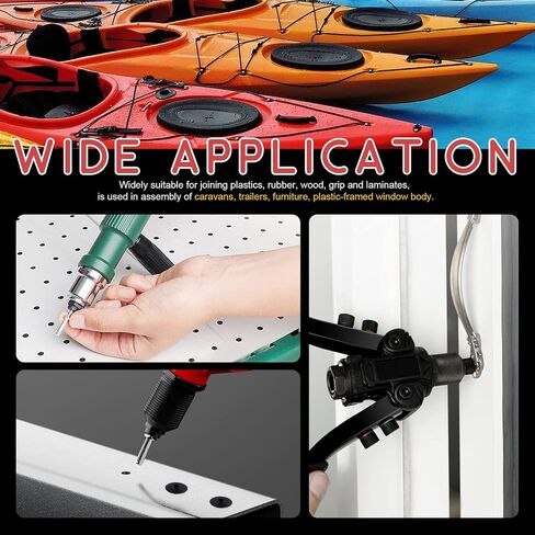 Hilitchi 60Pcs 3/16" x 1/2"- M4.8 x 13 x 16 Aluminum Pop Rivets, Large Flange Aluminum Blind Rivets, Large Head Tri-Fold Exploding Aluminum Mandrel Pop Rivets Tools in Saudi Arabia