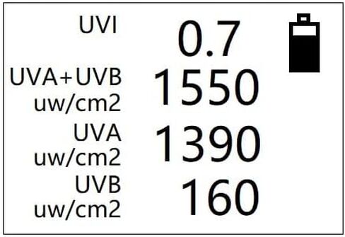 مقياس الضوء فوق البنفسجي UVA وUVB، عرض مؤشر الأشعة فوق البنفسجية، UVA، UVB، وكثافة الإشعاع فوق البنفسجي UVA+UVB، اختبار الضوء فوق البنفسجي، 240-320 نانومتر، 320-370 نانومتر in Kuwait