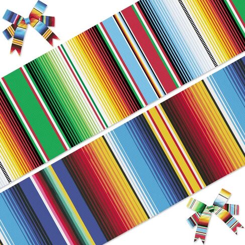 ALIBBON 4 لفات 20 ياردة 1 بوصة شريط Cinco de Mayo Ribbon Fiesta Ribbon المكسيكي Serape Ribbon لديكور الحفلات اليدوية اليدوية، شريط مكسيكي ملون من Grosgrain لتغليف الهدايا، مستلزمات صناعة الأقواس in Saudi Arabia