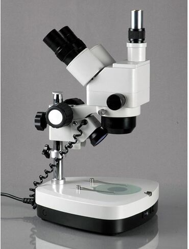 AmScope SH-2T-C2 Professional Trinocular Stereo Zoom Microscope, WF10x Eyepieces, 10X-40X Magnification, 1X-4X Zoom Objective, Upper and Lower Halogen Lighting with Rheostat, 110V-120V in Saudi Arabia