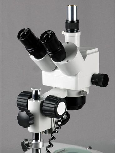AmScope SH-2T-C2 Professional Trinocular Stereo Zoom Microscope, WF10x Eyepieces, 10X-40X Magnification, 1X-4X Zoom Objective, Upper and Lower Halogen Lighting with Rheostat, 110V-120V in Saudi Arabia