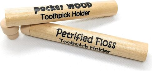 Wooden Pocket Travel Toothpick Holder - Bundle Set of 2 Holders with 3 Individually Wrapped Toothpicks in Saudi Arabia