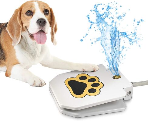 Videosystem Dog Fountain Dog Sprinkler، مياه الشرب للكلاب في الهواء الطلق، خطوة على، من السهل شرب مخلب المنشط، المياه العذبة، قوي، سهل الاستخدام، توفير تيار مستمر، وشملت Y الفاصل in Kuwait