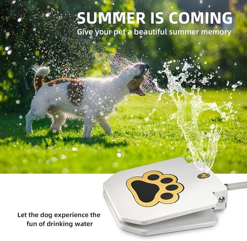Videosystem Dog Fountain Dog Sprinkler، مياه الشرب للكلاب في الهواء الطلق، خطوة على، من السهل شرب مخلب المنشط، المياه العذبة، قوي، سهل الاستخدام، توفير تيار مستمر، وشملت Y الفاصل in Kuwait