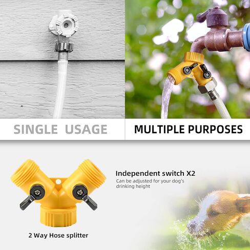 Videosystem Dog Fountain Dog Sprinkler، مياه الشرب للكلاب في الهواء الطلق، خطوة على، من السهل شرب مخلب المنشط، المياه العذبة، قوي، سهل الاستخدام، توفير تيار مستمر، وشملت Y الفاصل in Kuwait
