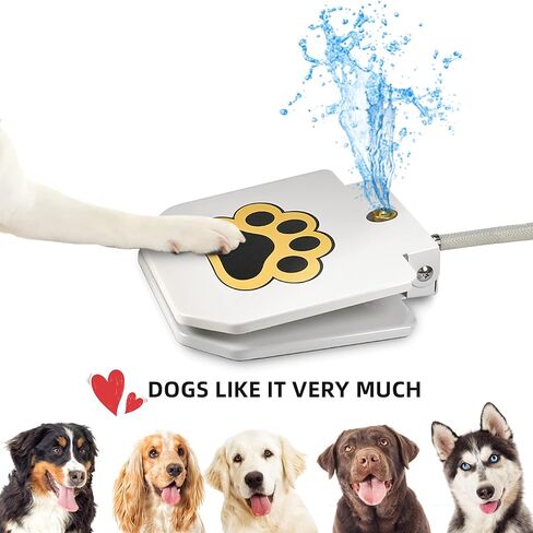 Videosystem Dog Fountain Dog Sprinkler، مياه الشرب للكلاب في الهواء الطلق، خطوة على، من السهل شرب مخلب المنشط، المياه العذبة، قوي، سهل الاستخدام، توفير تيار مستمر، وشملت Y الفاصل in Kuwait
