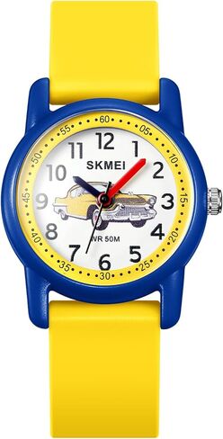 ساعة Tonnier لوقت الدراسة بطباعة كرتونية للبنات والأولاد - للأولاد والبنات من سن 3 إلى 10 سنوات in Kuwait