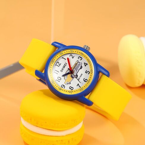 ساعة Tonnier لوقت الدراسة بطباعة كرتونية للبنات والأولاد - للأولاد والبنات من سن 3 إلى 10 سنوات in Kuwait