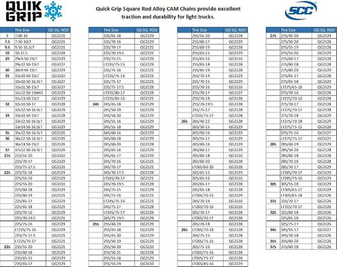 Security Chain Company QG2245CAM Quik Grip Truck Single CAM LSH Tire Traction Chain - Set of 2 in Saudi Arabia