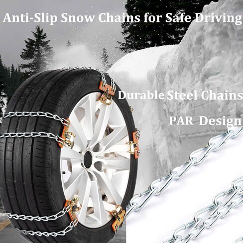 AISSINY Snow Chains for Cars,Anti-Skid Universal Tire Chains for Pickup Trucks SUVS,Tyre Security Chain,Tire Snow Chains for Width 165-265mm 10 PCS in Saudi Arabia