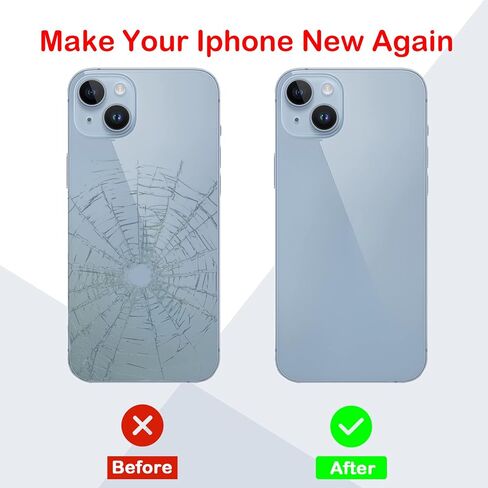 قطعة بديلة للزجاج الخلفي الخلفي من Phoupair OEM لهاتف iPhone 14 Plus 6.7 بوصة مع مجموعة أدوات إصلاح احترافية (أرجواني) in Saudi Arabia