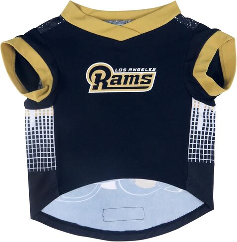 تي شيرت Littlearth للجنسين للبالغين من الدوري الوطني لكرة القدم الأمريكية Los Angeles Rams Performance للحيوانات الأليفة، لون الفريق، X-Small in Kuwait