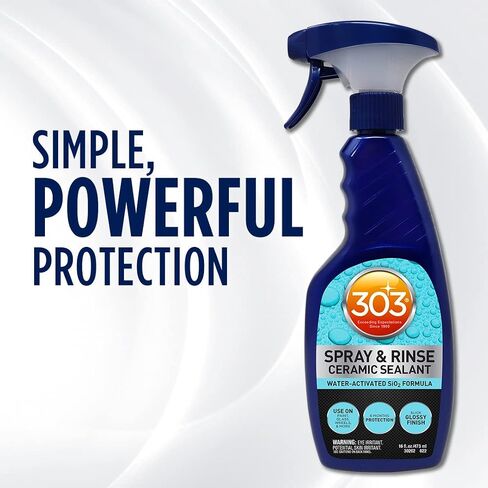 303 Spray & Rinse Ceramic Sealant – Quick Ceramic Coating – Water-Activated SiO2 Formula – 6 Months of Protection – Water Repellent Ceramic Spray – Easy to Use – 16 Oz (Pack of 1) (30262) in Saudi Arabia