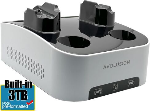 محرك الأقراص الصلبة الخارجي للألعاب Avolusion D200 سعة 3 تيرابايت USB 3.0 مع محطة شحن وحدة التحكم لوحدة تحكم ألعاب PS5 - ضمان لمدة عامين in Saudi Arabia