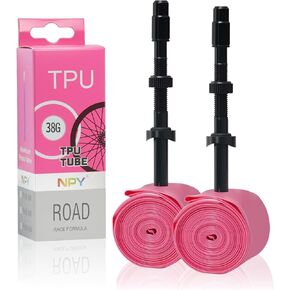 NPY 2 حزمة من الأنابيب الداخلية للدراجة 700C 18-32C، أنبوب خفيف الوزن من مادة TPU مع صمام بريستا معدني 45 مم/65 مم/85 مم، قلب قابل للإزالة لدراجات الطريق المقاومة لأنبوب الدراجة للطرق، جميع الطرق والدراجات الحصوية in Kuwait