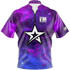 Logo Infusion I AM Bowling Jersey Short Sleeve Sash Collar 2093-RG Made in USA ROTO Grip in Saudi Arabia