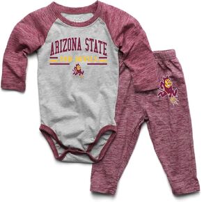 Wes and Willy Baby College Sports Fan Long Sleeve One Piece and Pant Set in Kuwait