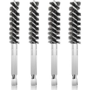 4 Pack Golf Club Hosel Brush, Stainless Steel Wire Brush Cleaning Tool with Hex Shank Handle for Wood and Iron Golf Clubs, Compatible with Electric Drill in Saudi Arabia