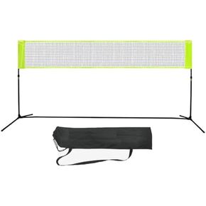 حامل شبكة تنس الريشة المحمول - أعمدة قائمة بذاتها قابلة للتعديل مع شبكة وحقيبة ظهر للتدريب الرياضي واستخدام الشاطئ والملعب - طول 520 سم in Kuwait