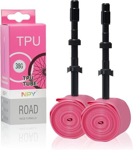 NPY 2 حزمة من الأنابيب الداخلية للدراجة 700C 18-32C، أنبوب خفيف الوزن من مادة TPU مع صمام بريستا معدني 45 مم/65 مم/85 مم، قلب قابل للإزالة لدراجات الطريق المقاومة لأنبوب الدراجة للطرق، جميع الطرق والدراجات الحصوية in Kuwait