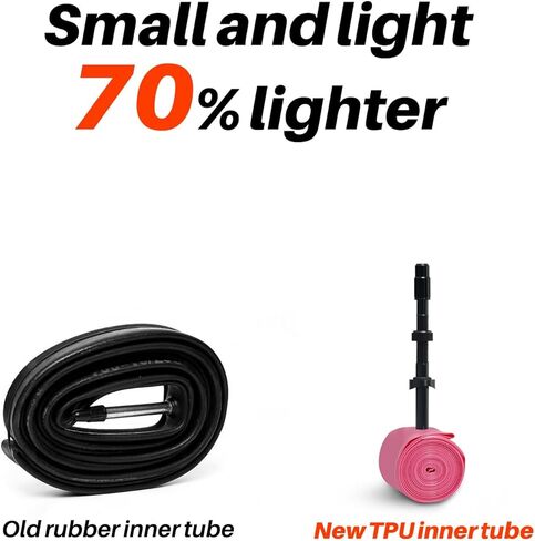 NPY 2 حزمة من الأنابيب الداخلية للدراجة 700C 18-32C، أنبوب خفيف الوزن من مادة TPU مع صمام بريستا معدني 45 مم/65 مم/85 مم، قلب قابل للإزالة لدراجات الطريق المقاومة لأنبوب الدراجة للطرق، جميع الطرق والدراجات الحصوية in Kuwait