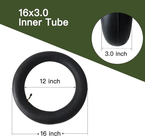 أنبوب الدراجة 2-Pack 16x3.0 الأنبوب الداخلي 16x3.0 مع أنبوب تصميم سميك لساق الصمام المنحني in Kuwait