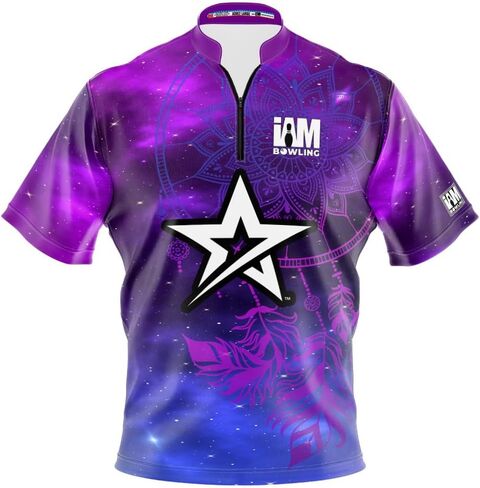 Logo Infusion I AM Bowling Jersey Short Sleeve Sash Collar 2093-RG Made in USA ROTO Grip in Saudi Arabia