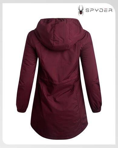 Spyder Womens Puffer Jacket - Long Length Midweight Wind and Water Resistant Outerwear - Insulated Puffer Jackets for Women in Saudi Arabia