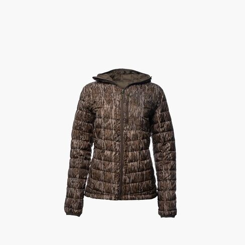 Gator Waders Womens Cumulus Jacket - Insulated Lightweight Windproof Hunting Puffer with Hood - Rated for 0-45°F Cold Weather in Saudi Arabia