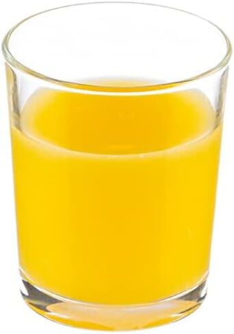 Vikko Small Orange Fruit Juice Glasses, 5 oz, Set of 6, Durable Glass Tumblers, Dishwasher Safe in Saudi Arabia