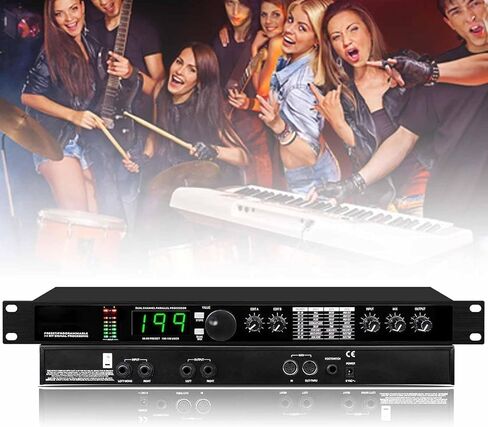 Digital Reverb Multi Effect DSP Processor, Professional Audio Processor Equalizer, Preset/Programmable 24 Bit Signal Processing, 99 Preset Programs, for Studio, Stage Performance. in Saudi Arabia