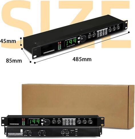 Digital Reverb Multi Effect DSP Processor, Professional Audio Processor Equalizer, Preset/Programmable 24 Bit Signal Processing, 99 Preset Programs, for Studio, Stage Performance. in Saudi Arabia