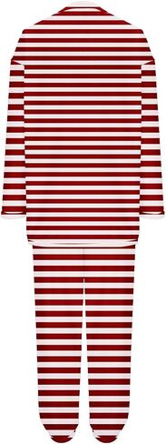 Pajama Sets for Women 2 Piece Striped Loungewear Set Plus Size Homewear Sets Winter Warm Sleepwear with Pockets in Saudi Arabia