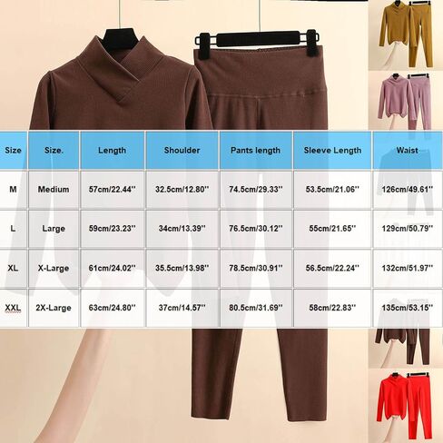 2 Piece Pajamas for Women Set Long Sleeve and Pants Set Casual Sleepwear Winter Loungwear Soft Nightwear in Saudi Arabia