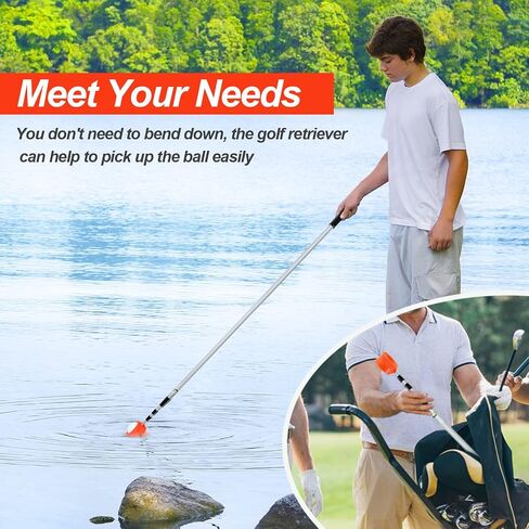 ToVii Golf Ball Retriever - Telescopic Aluminum Alloy Pole and Firm Nylon Cup Grabber in Saudi Arabia