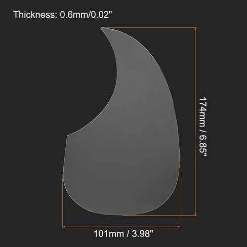 MECCANIXITY 1 Pcs Acoustic Guitar Pickguard Guitar Guard Plate Fit 41 Inch Self Adhesive Right Handed Acoustic-Electric Guitar Parts 101x174mm Water Drop Shape Black in Saudi Arabia