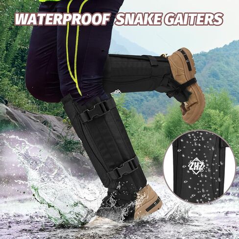 ZHZ Snake Gaiters متين مقاوم للماء لحماية الجزء السفلي من الأرجل، واقيات ثعبان مع حجم قابل للتعديل للرجال والنساء، يستخدم للصيد والمشي لمسافات طويلة والعمل في المزرعة in Saudi Arabia