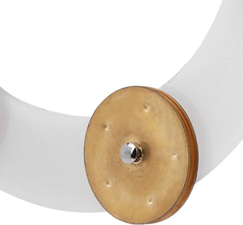 Gold Drum Set Stomp Rub Tambourine with Stainless Steel Bells Durable Metal and Rubber Drum Set Cymbals Bright Jingle Sound Percussion Accessories for Band Performance (Silver) in Saudi Arabia