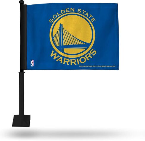Rico Industries NBA Golden State Warriors Car Flag with included Pole in Saudi Arabia